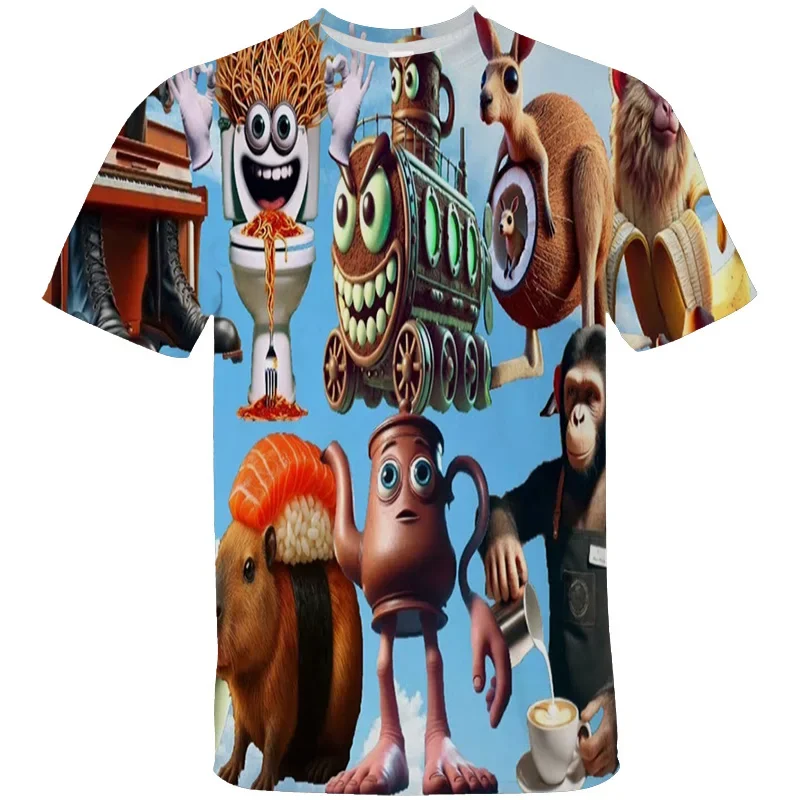 New Brr Brr Patapim T Shirt Funny Italian Brainrot Meme Graphic T-shirt Men Women Summer T-shirts Kids Tops Streetwear Baggy Tee - view 3