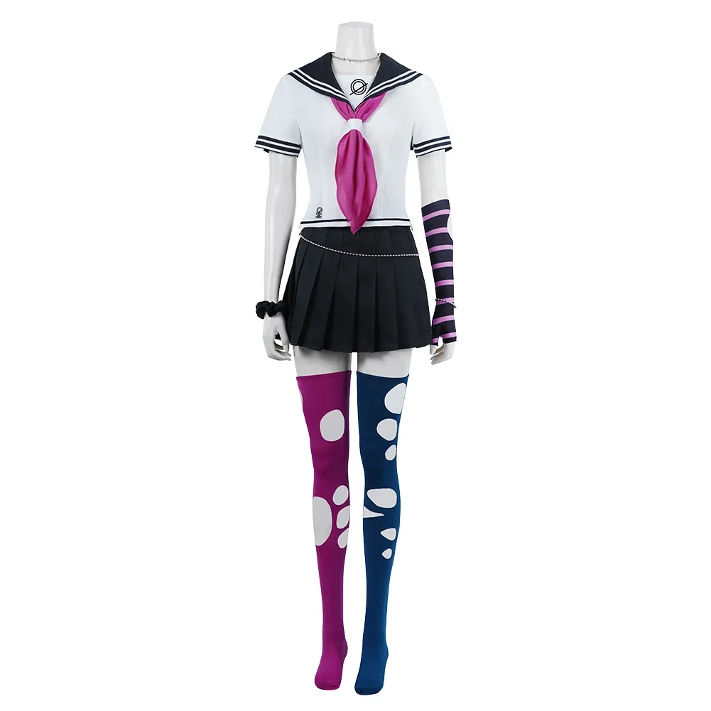 

Super Dangan Ronpa Ibuki Mioda Cosplay Costume Danganronpa Wig JK School Uniform Skirt Set