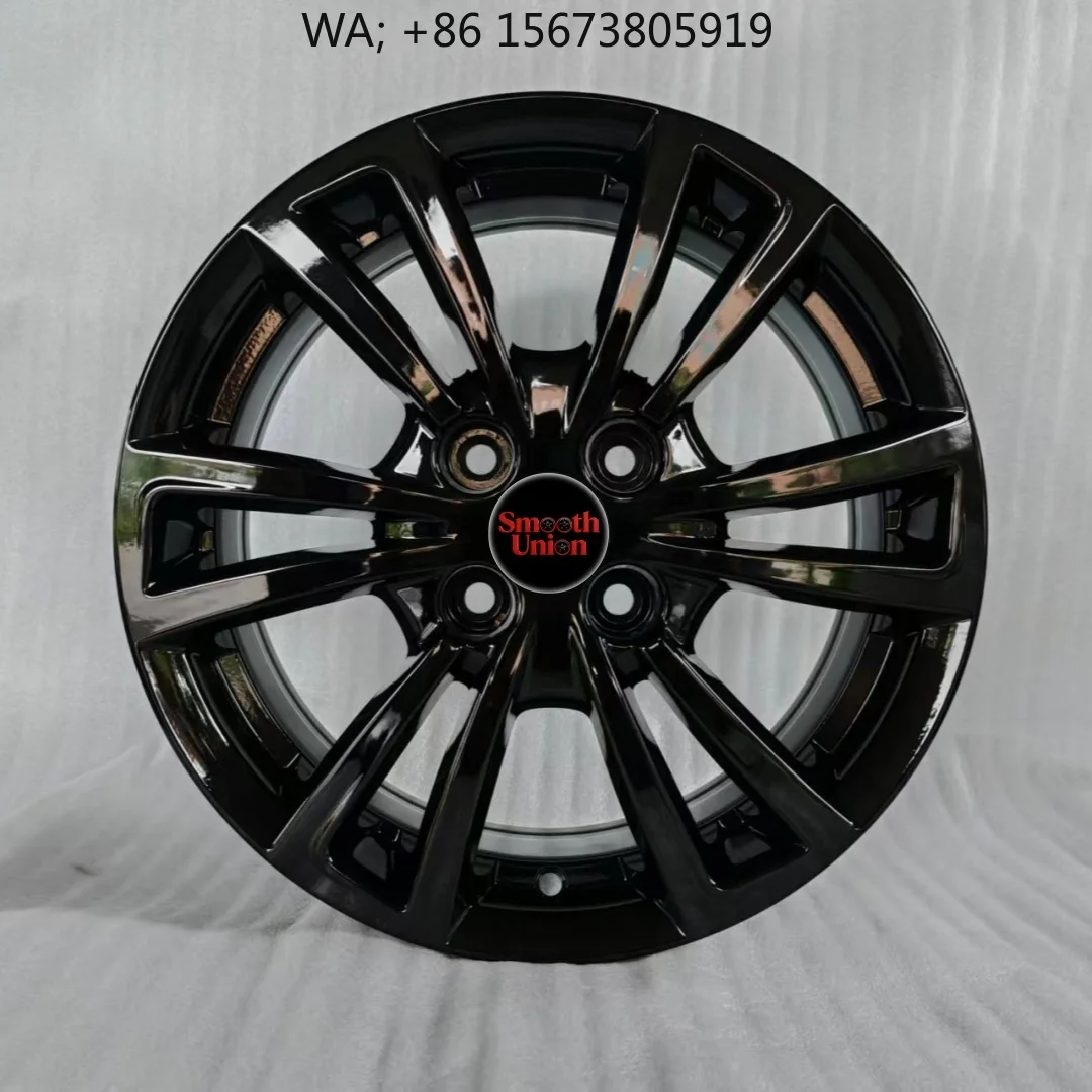 

Smooth Union New Multi Spoke Aluminium Alloy Passenger Car Wheels 15*6.0 Inches 100mm PCD Black Finish for Retrofit/Upgrade