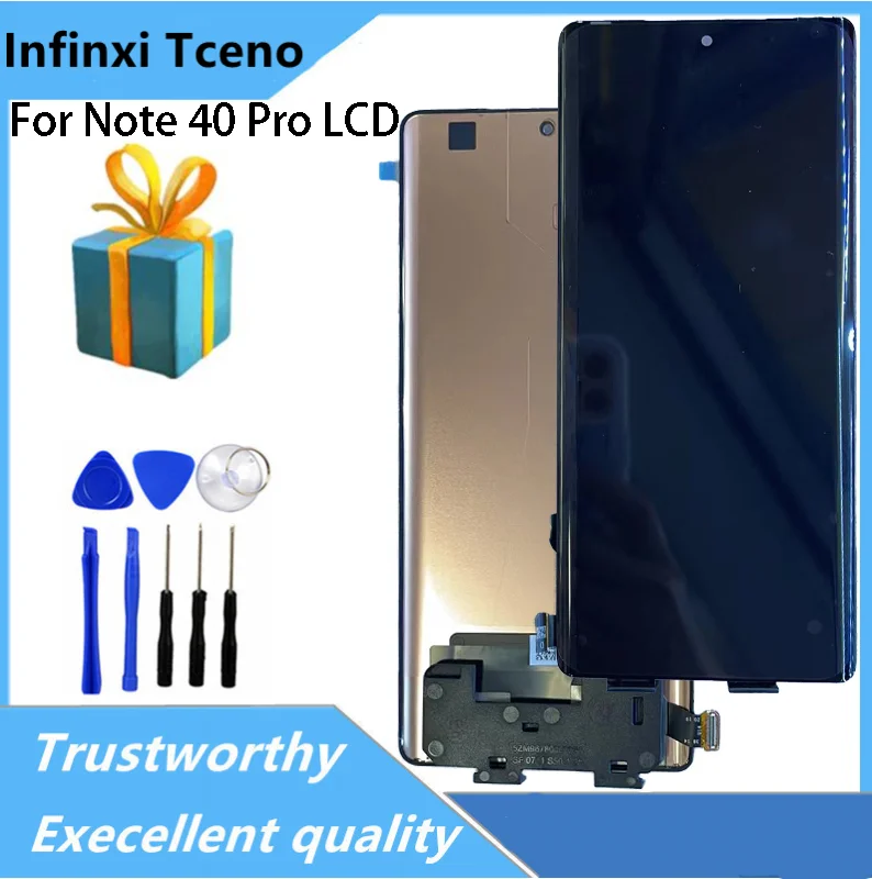 100% Tested AMOLED For Tecno Infinix Note 40 Pro LCD Display Touch Screen Digitizer For Tecno Note40 Pro LCD Screen Repair Parts