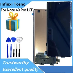 100% Tested AMOLED For Tecno Infinix Note 40 Pro LCD Display Touch Screen Digitizer For Tecno Note40 Pro LCD Screen Repair Parts