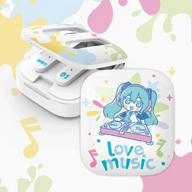 

Hatsune Miku Wireless Bluetooth earphones Cute Anime Figure Kids Student New Semester Birthday Christmas Gift