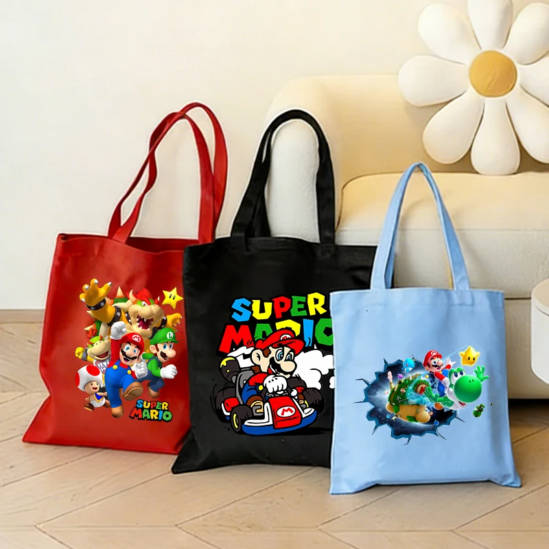 

Сумка-тоут на плечо для мальчиков с мультяшным дизайном в стиле аниме, многоразовая, складная, из холщовой ткани, большой вместимости, для покупок