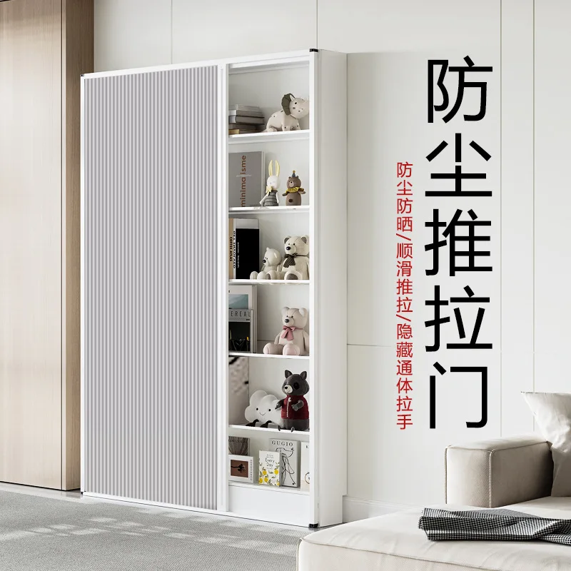 Bookshelf Dust-proof sliding door Library silent sliding door Bookshelf