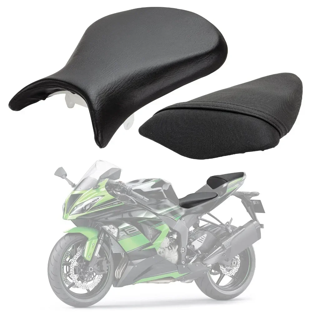 Motor Seat Cushion Front Rider Driver Seat Pillion Rear Passenger Cushion Seat for Kawasaki Ninja 600 ZX6R 636 2007 2008