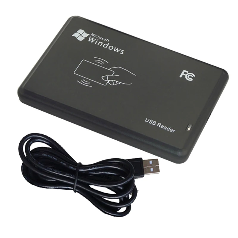 Imagem -02 - Smart Rfid id Card Reader Preto Usb Sensor de Proximidade Cartões Compatíveis Etiquetas Não Precisa de Driver Em4100em4200em4305t5577 125khz