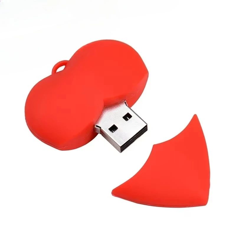 Подарки для детей Red Heart 64 ГБ USB-накопитель Силиконовый 32 ГБ Pen Drives Креативный подарок 16 ГБ Память 8 ГБ Красивый U-диск 2.0