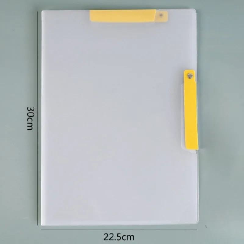 7pcs Thickened Transparent Rotating Side Opening Buckle A4 Information Test Paper Storage Portable Office Folder Swing Rod Clip - view 5