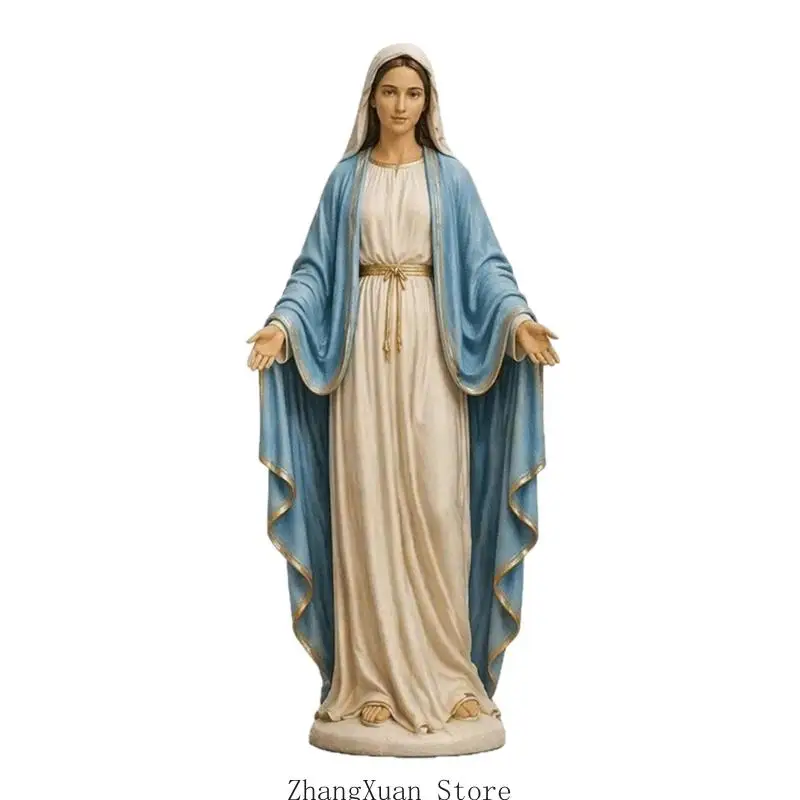 Statue der Jungfrau Maria für katholische Altardekorationen, Figur der seligen Mutter, religiöses Geschenk für religiöse – Detail 7