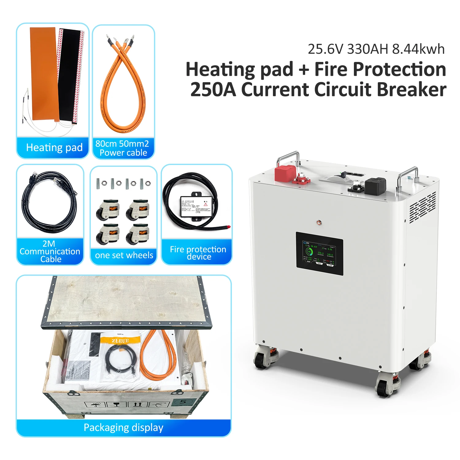 25.6V 330AH vertical V3 household energy storage battery solar yacht/RV backup power supply