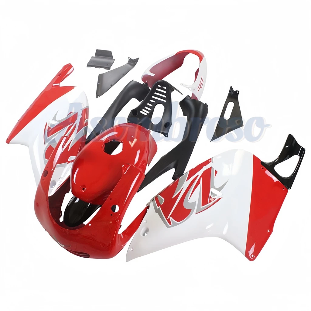 أطقم هيكل مصبوبة للحقن للدراجات النارية لأبريليا RS4 RS125 2000 2001 2002 2003 2004 2005 RSV 125 انسيابية باللون الأحمر والأبيض