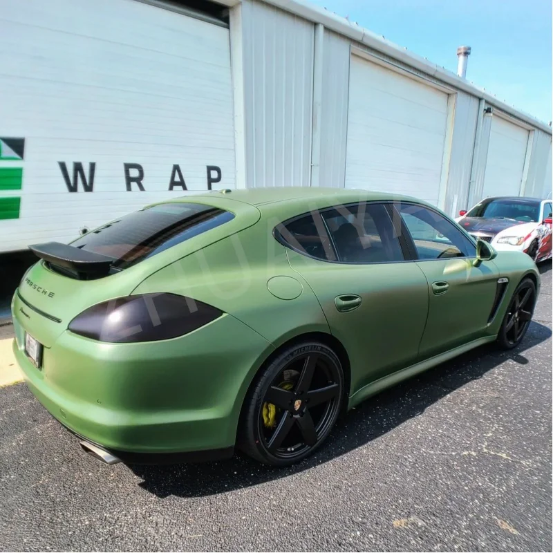 

Matte Green Vinyl Wrap film wrapping film bright 1.52*18m Vinyl bumper film rolling quality Warren Covering film car