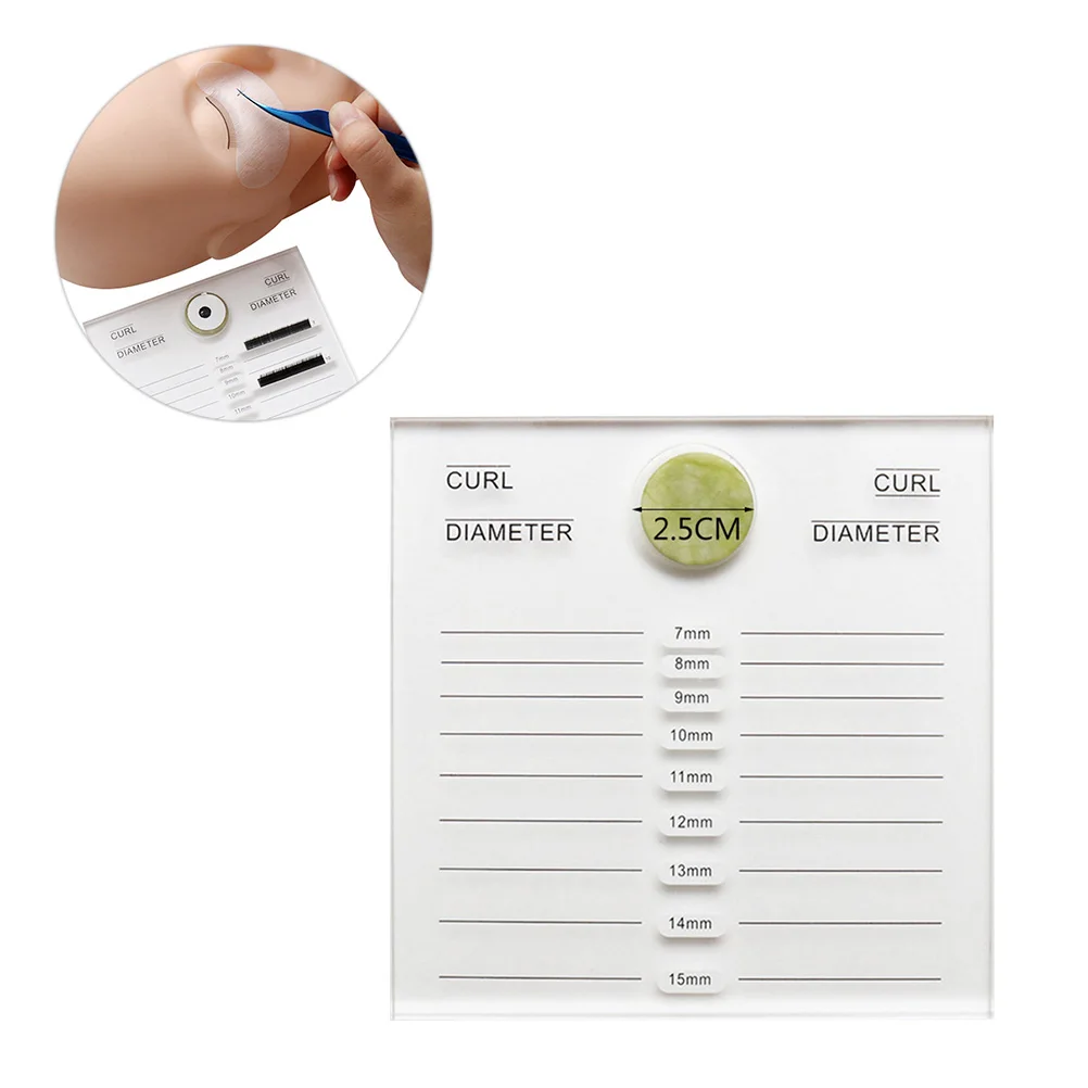 

Premium Acrylic Scale Plate Double Sided Lash Extension Board Small Lightweight Smooth Jade Included White Salon Home Use Sticky