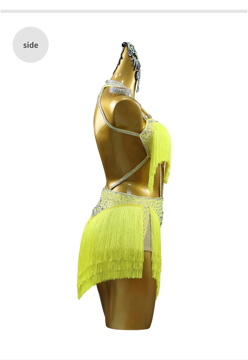2026 Damen Partykleid Lateinamerikanisches Tanzkostüm Mädchen Tanzkleidung Kleider für Abschlussball und Party Erwachsene Sportliche Elegante Cabaret-Kostüme mit Fransen – Detail 9