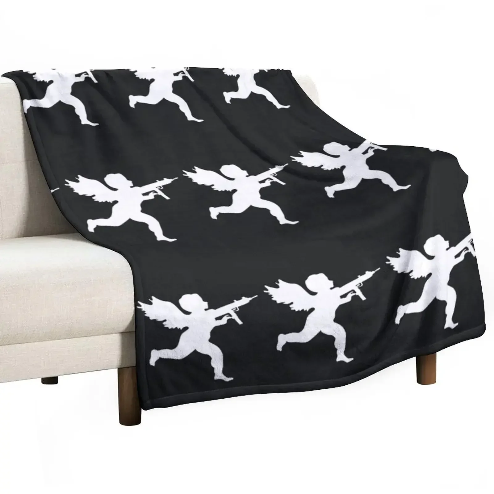 Vanilla Ice Cupid Logo Throw Blanket Decorative Sofas Polar Blankets