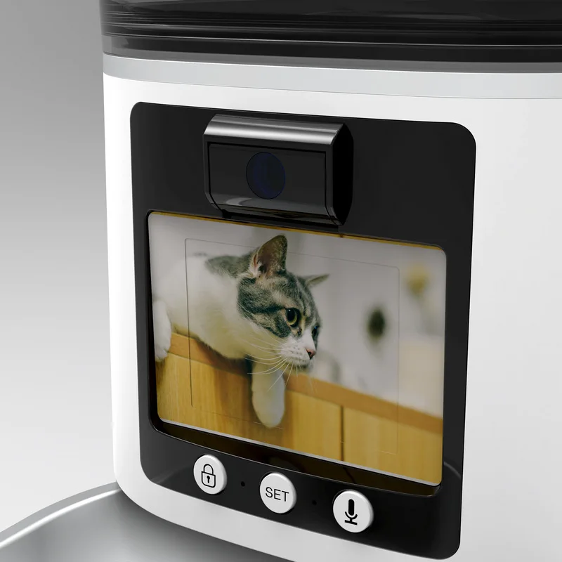 

Smart Pet Feeder 6L APP Remote Control Eco-Friendly Solid Plastic Bowl Large Capacity Two-Way Video Automatic Cat Dog Feeder 4L