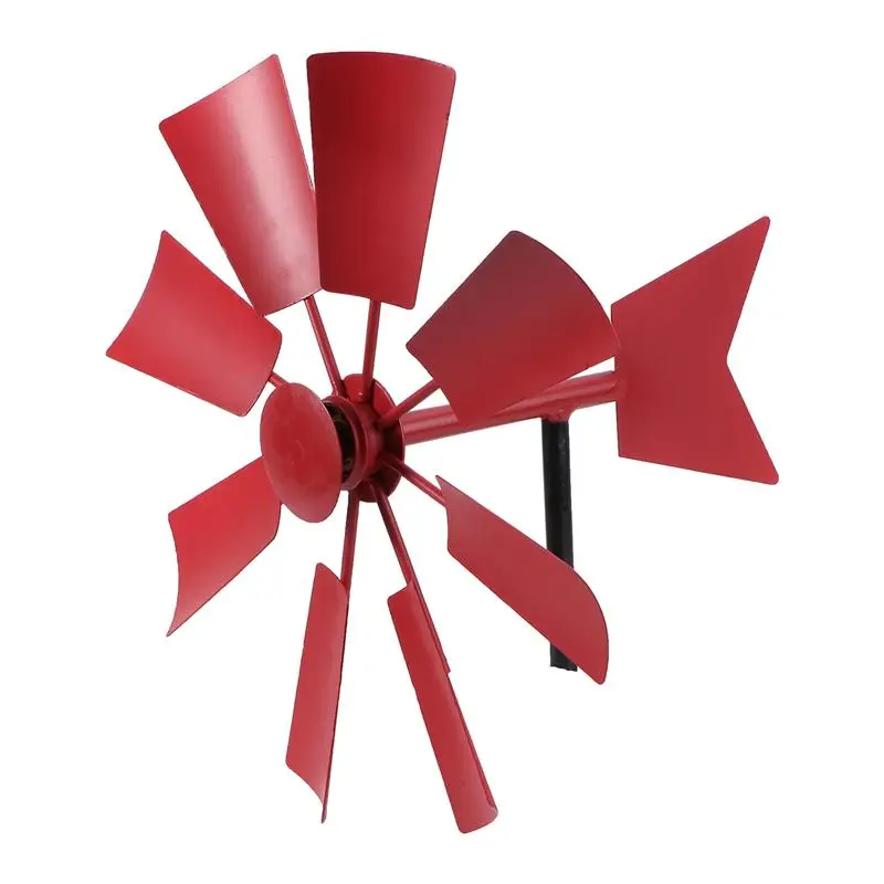 Iron Windmill Yard Winnower Garden Ornament For Outdoors Rotating Windmill Pastoral Plugin Garden Park Decoration