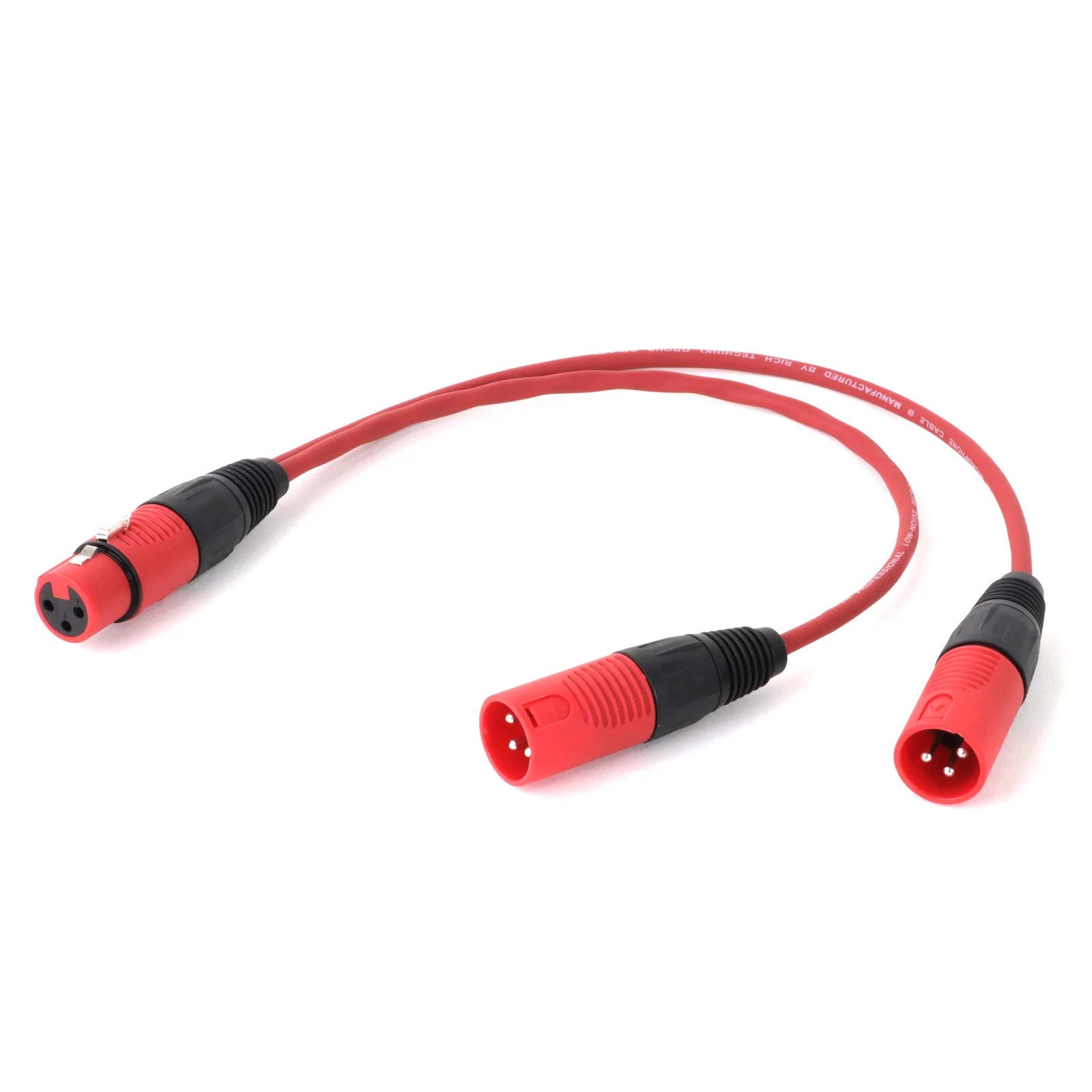 XLR Y-Splitter Cable 3Pin XLR Female to Dual 2 Male Color Y Cord Balanced Microphone Adaptor Cable with Plastic/Zinc Alloy Plug