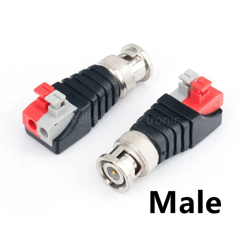 2/5/10PCS Q9 Plug 75-5 Press BNC Connector Analog Surveillance Camera Welding-free Bnc Video Cable Copper Core Interface