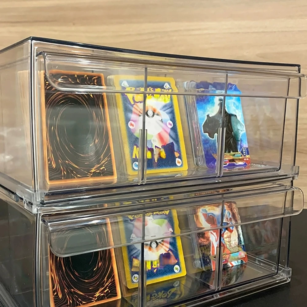 Transparent Ultra-large Capacity Card Case Plastic Trading Card Storage Box for PKM/MGT/YGO Card Games Collection