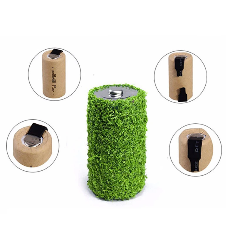 1-20PCS Screwdriver Electric Drill SC Batteries 1.2V 2200mAh Sub C Ni-Cd Rechargeable Battey with Tab Power Tool NiCd SUBC Cells