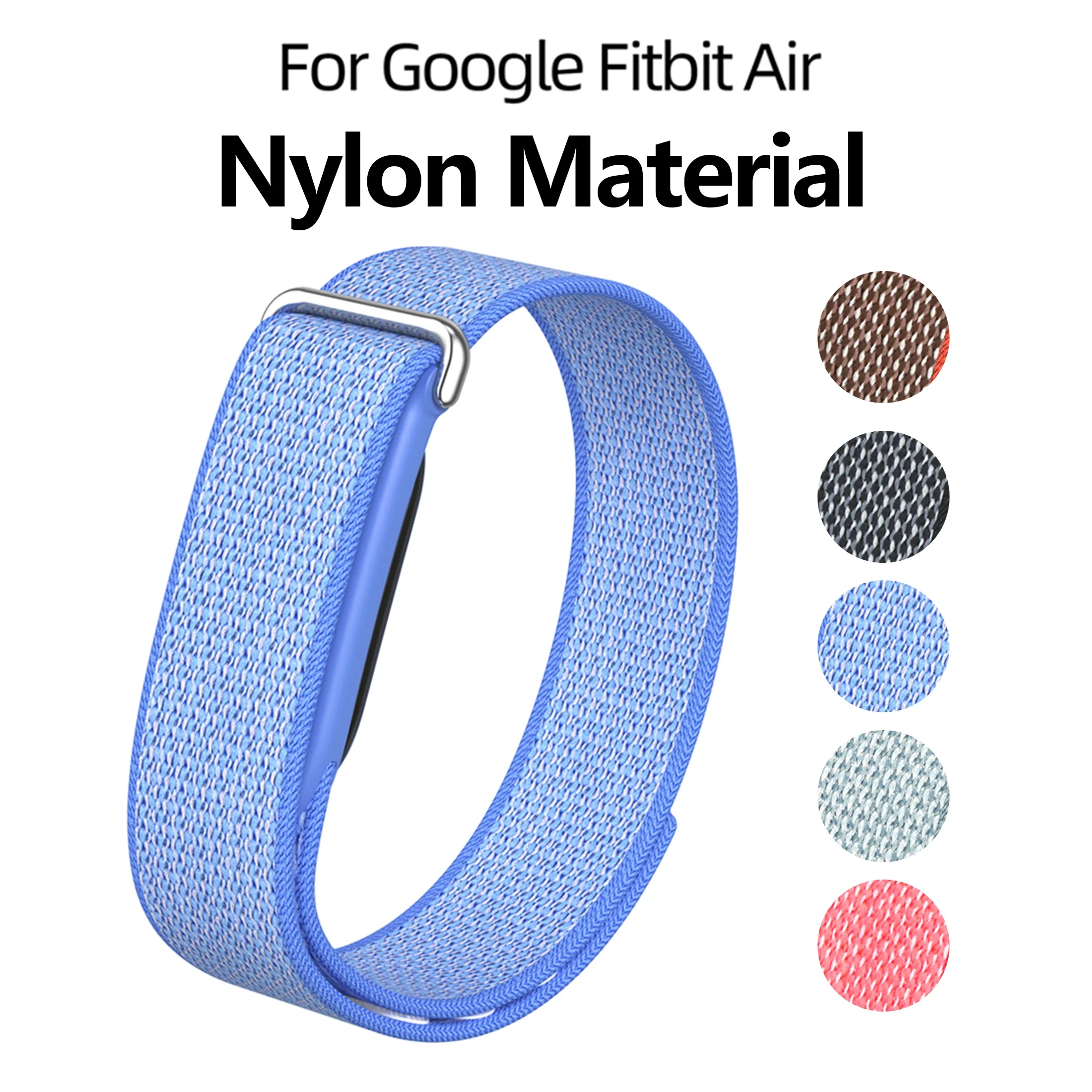 Google Fitbit Air Atmungsaktives Sport-Fitness-Tracker Nylon-Gewebtes Uhrenarmband Verstellbarer Weicher Handgelenkriemen für Laufzubehör