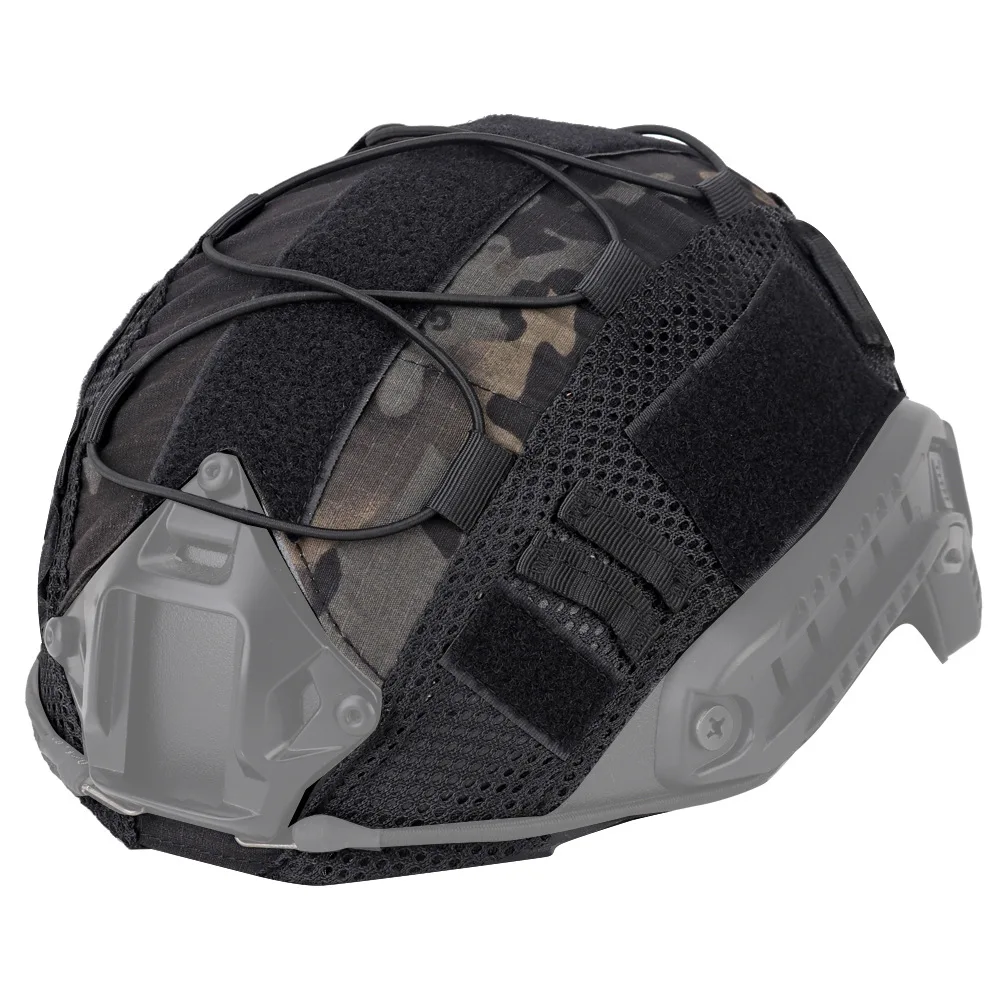 Cubierta de casco táctico de camuflaje para Fast MH, PJ, BJ, Airsoft, Paintball, tela