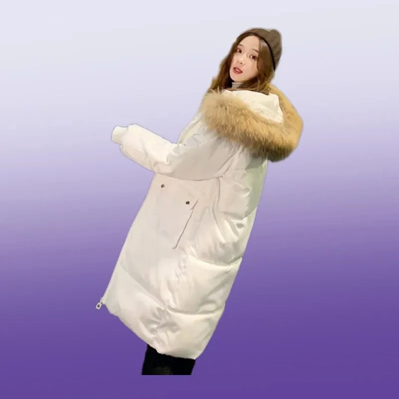 Cotton Padded Women's High School Long Style Student Korean Version Internet Celebrity Harajuku Style Coat Women's Winter Style
