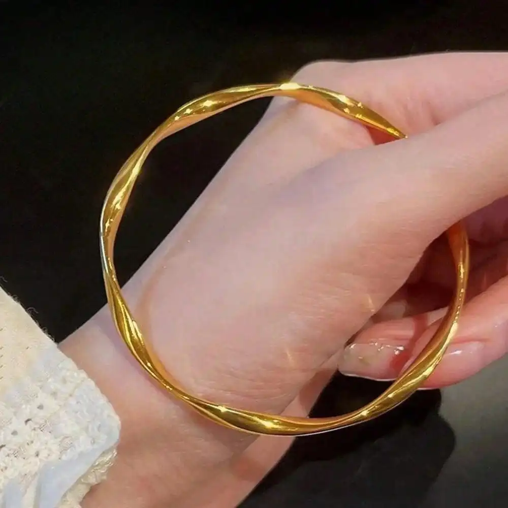 

Цельный открытый древний кольцо Мебиуса, волнистый браслет, однотонный качественный браслет для друзей