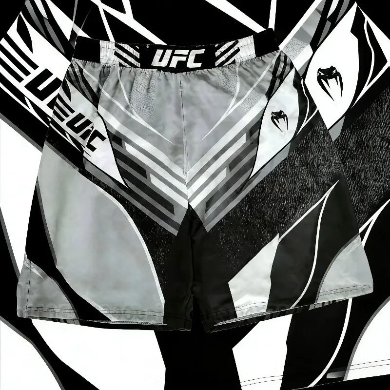 

Мужские шорты для фитнеса с 3D-принтом UFC 2026, спортивные шорты-бермуды для тренировок в зале, бокса, единоборств, бега, летние шорты для активного отдыха