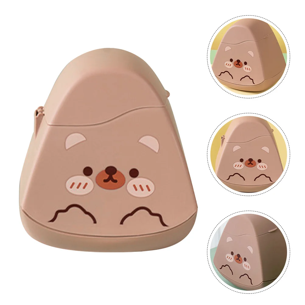 

Compact Mini Cartoon Desktop Trash Can Small Plastic Waste Basket Cute Storage Bin for Office Mini Desk Trash Can