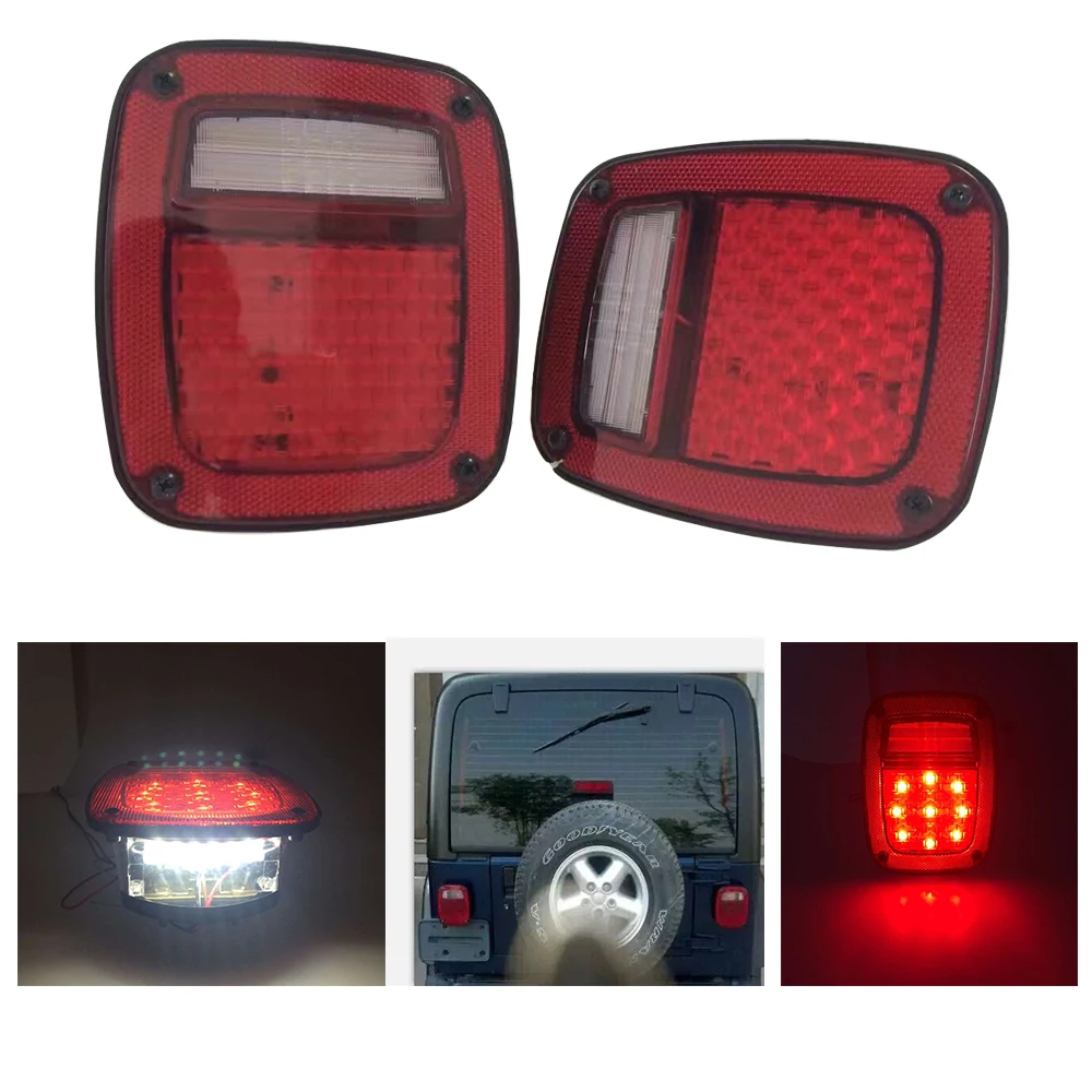 

US Version Led Tail Lights for Jeep Wrangler TJ 1997-2006 LANTSUN J204