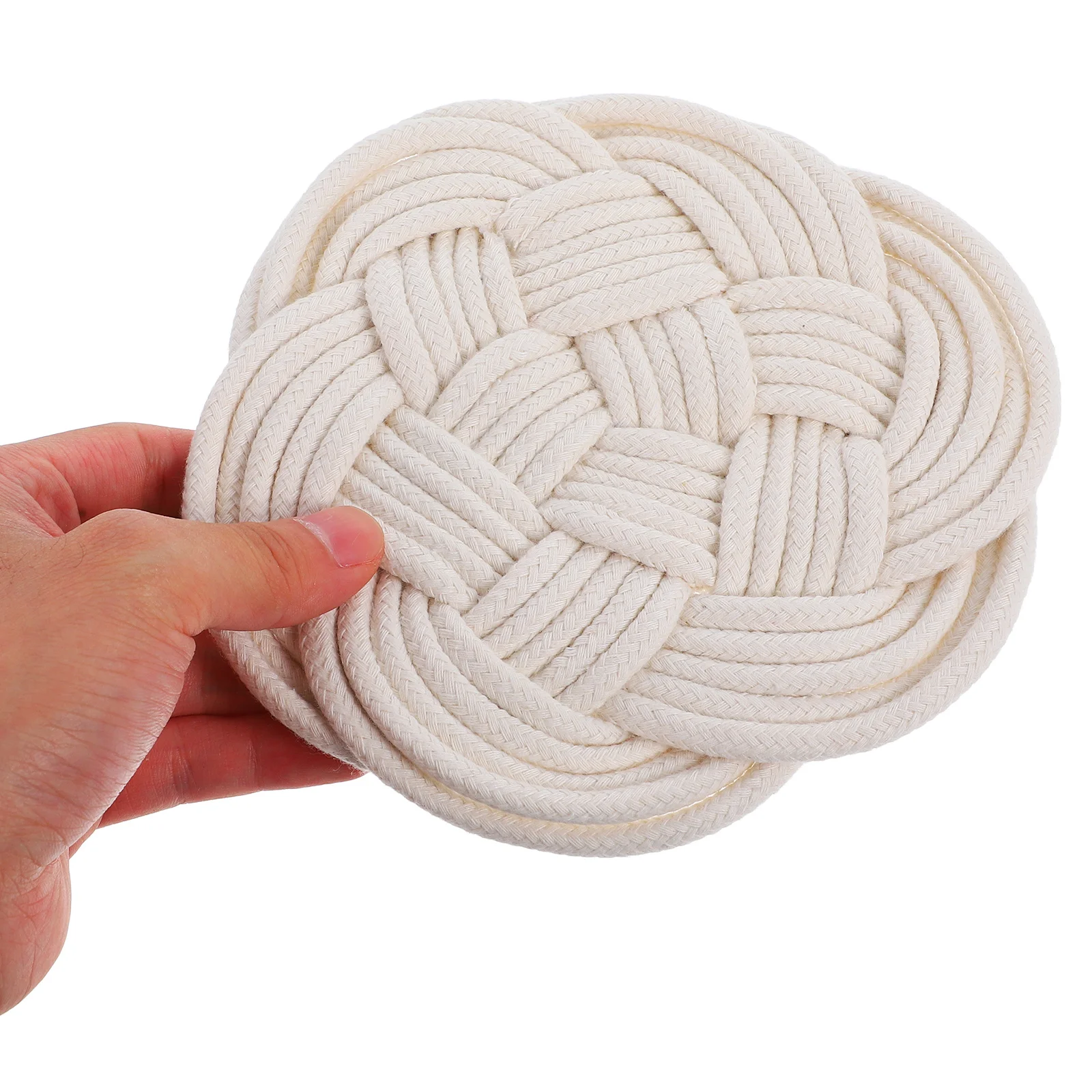 

Woven Tray for Nails Flax Cotton Thread Medium Size Nail Art Display Prop Nail Photography Tool Woven Coaster Fake Nails Holder