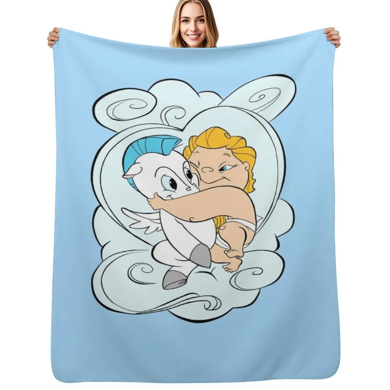 

Friends: Hercules & Pegasus Throw Blanket Vintage Soft Plaid Thermal blankets and throws Blankets