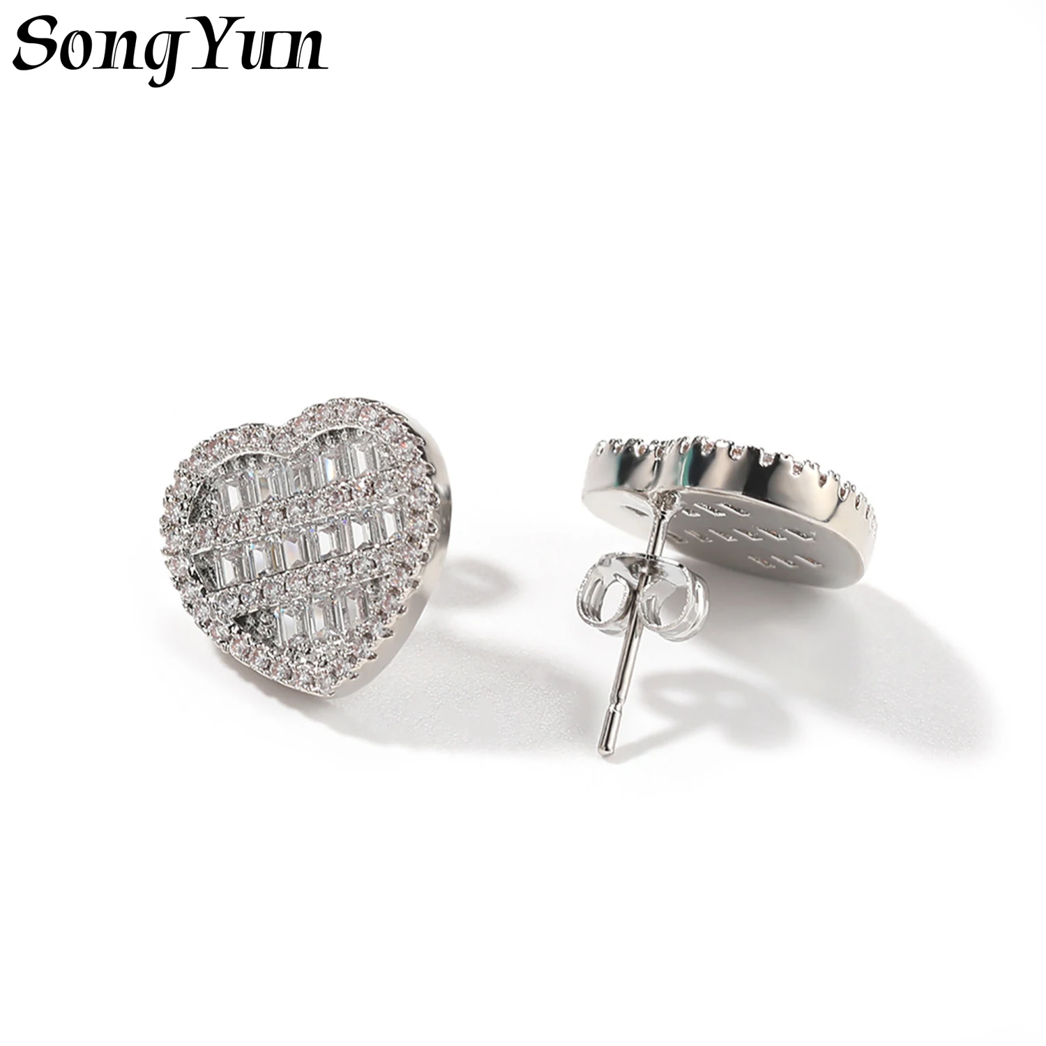 

Серьги-гвоздики SongYun Jewelry MHT из латуни с подвесками, инкрустированные цирконием 7А, элегантный подарок для лучшей подруги, женские украшения
