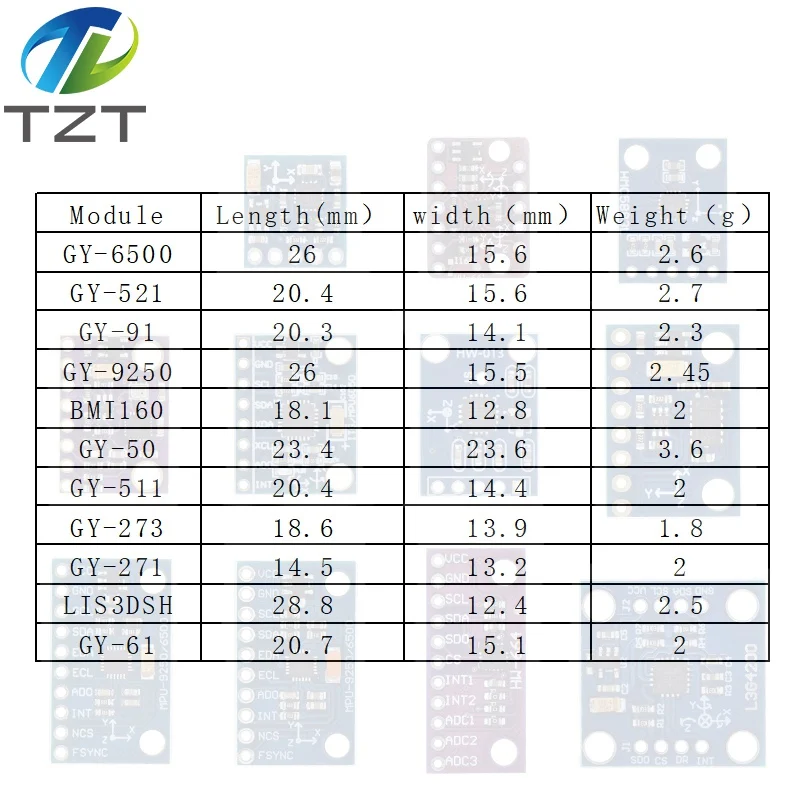 MPU-6050 MPU-9250 BMI160 LSM303DLHC L3G4200D HMC5883L ADXL335 LIS3DSH 3 6 9-Axis Attitude +Gyro+Accelerator+Magnetometer Sensor