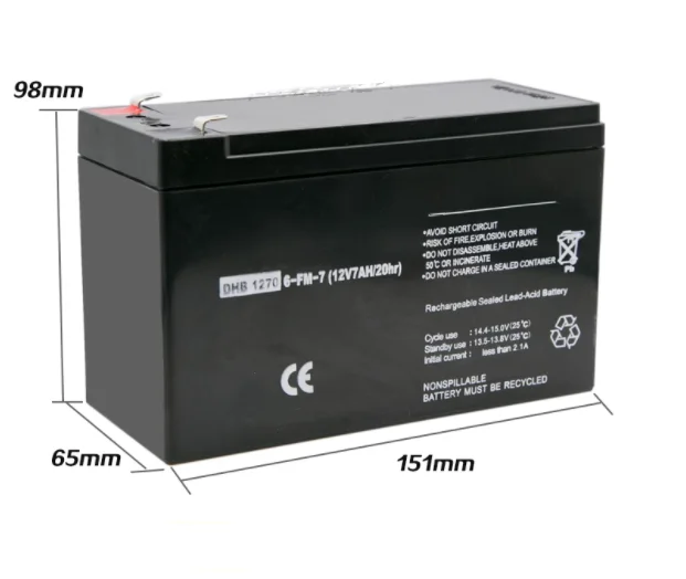 

DHB1270 6-FM-7 12V7AH battery lighting