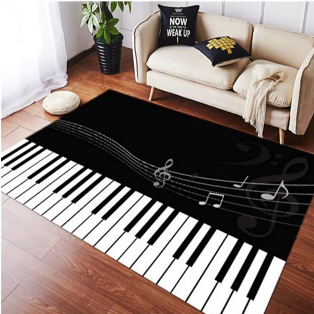 

100*200cm Large Size Non-slip Living room Mat Piano Key Carpet Boy Girl Hallway Bedroom Carpets for piano Parlor Bathroom Rug