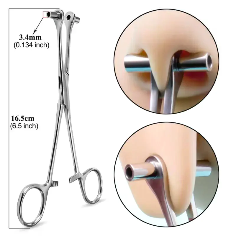 Colorful Body Piercing Pliers Surgical Steel Fix Forceps Tweezers For Septum Cartilage Tongue Body Piercing Clamp Tool