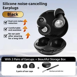 Ear Plugs for Sleeping Noise Cancelling, Reusable Soft Silicone Earplugs for Sleeping Studying Traveling Earing Protection