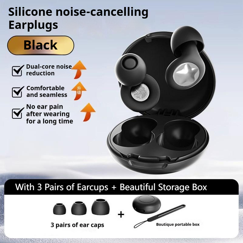  Ear Plugs for Sleeping Noise Cancelling, Reusable Soft Silicone Earplugs for Sleeping Studying Traveling Earing Protection 