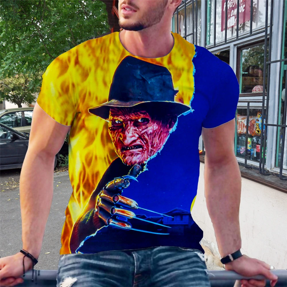 

New Men/Women 3D Printed T-Shirt Horror Freddy Krueger Jason Short Sleeve Fashion T Shirt Sport Pullover Summer Shirt Tops