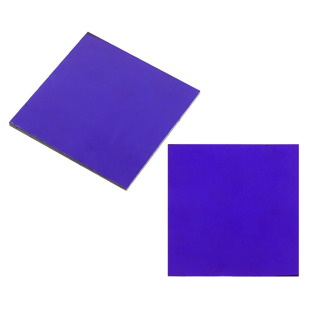 

2 Pcs Physical Experimental Equipment Decorative Flame Color Reaction Accessory Device Chemistry Cobalt Glass Plate