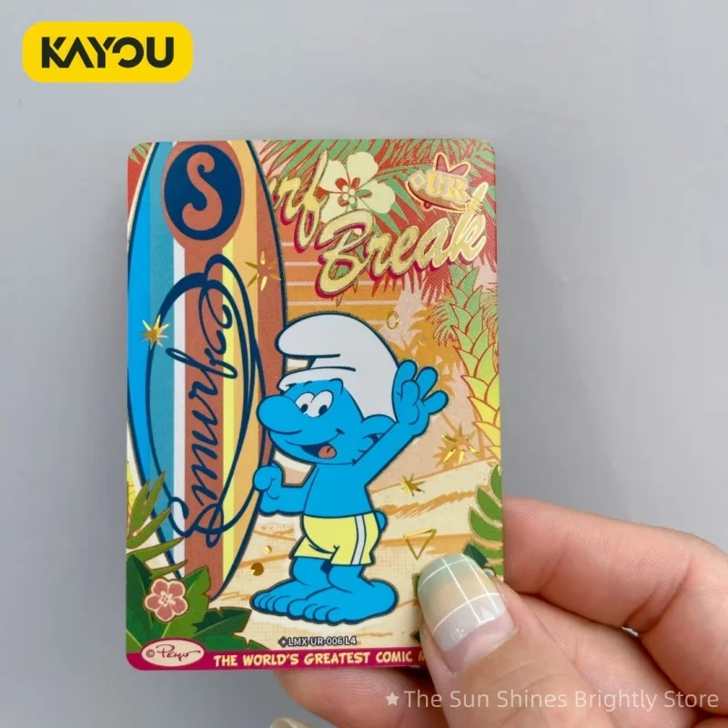 KAYOU Smurfs Adventure Pack Periferico da gioco ufficiale Giocattolo da collezione Gioco di prima scelta Carta da collezione Articolo autentico per hobby