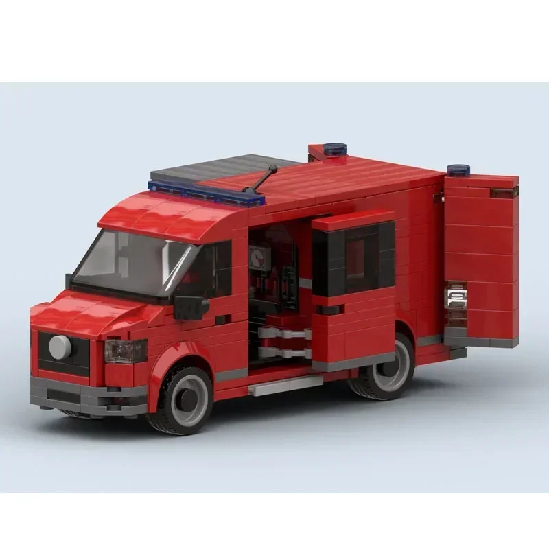 MOC-150585 City Small Fire Rescue Vehicle Assembly Splicing Building Block Model Boy Kids Christmas Gift Building Block Toy