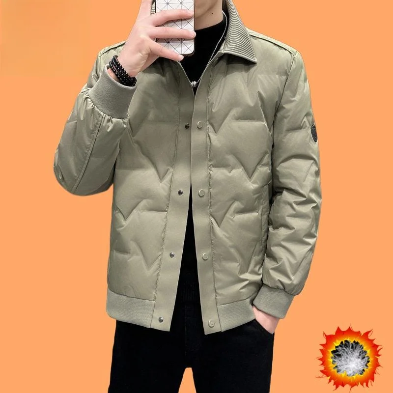 

Winter Faion White Du down Hooded Jaet Warm Casual Versatile Sli Ci Leisure Thiened ort Sle Men's Puffer