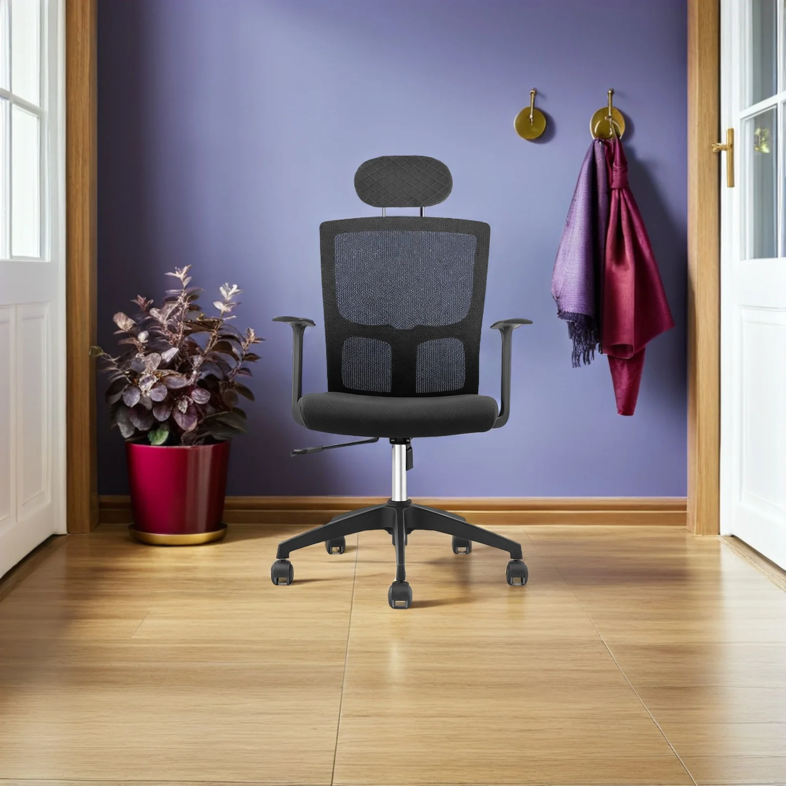 

Chair Headrest Cover Fabric High Elasticity Washable Ergonomic Office Desk Headrest Pillow Wrap Neck Support Dust Protector