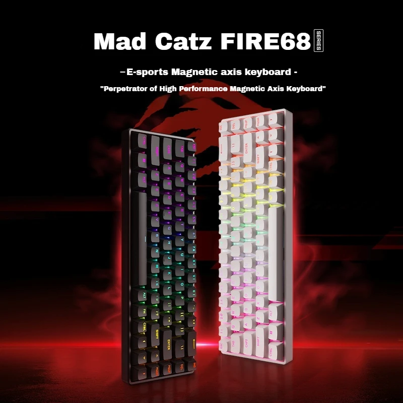 

MAD Fire68 Ultra Fate Spear Limited Edition Esports Magnetic Keyboard 0.01mm RT Precision CNC Aluminum RGB Customized Keyboard