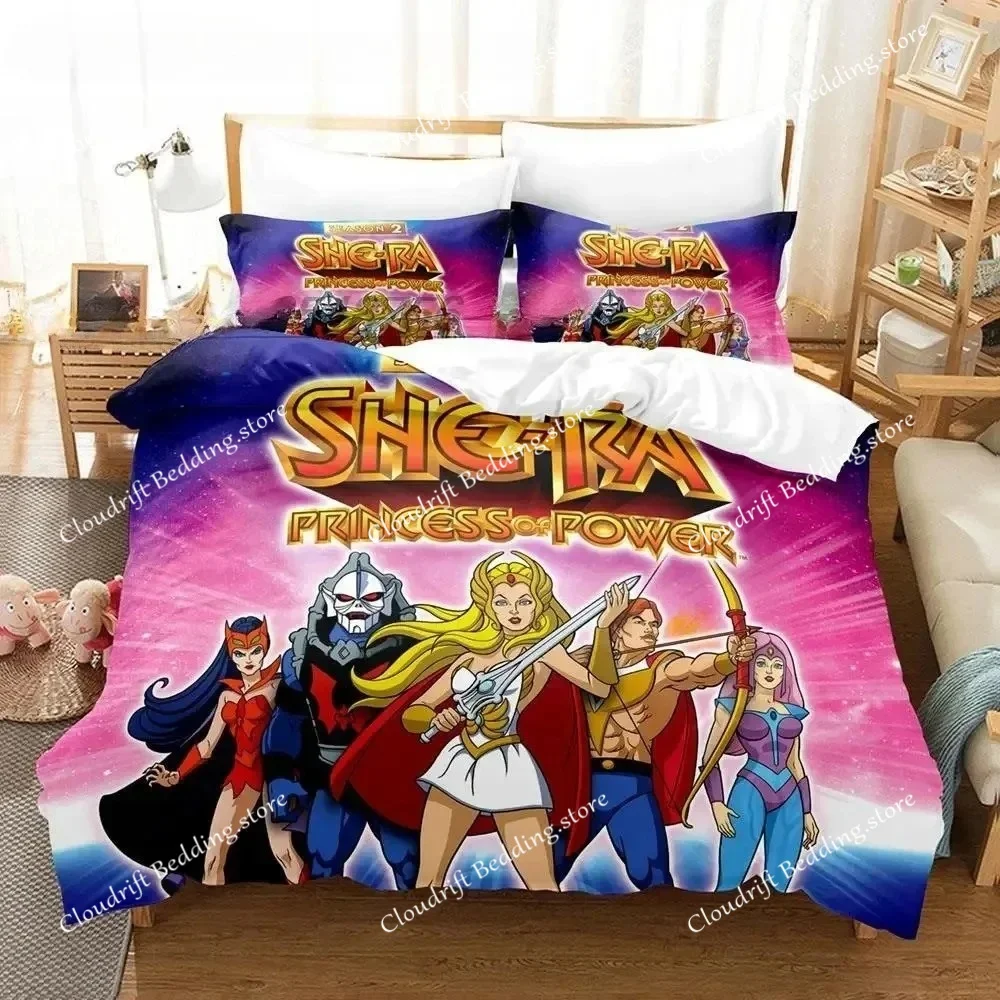 She Ra And The Princesses Of Power Bedding Set Single Twin Full Queen King Size Bed Set Aldult Boys Bedroom Duvet cover Sets 3D