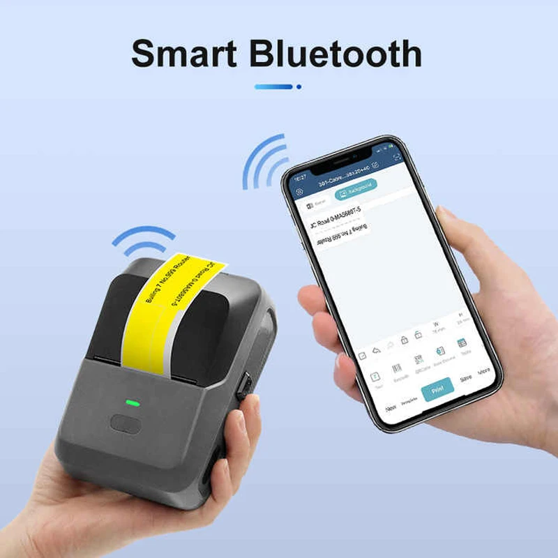 2023 New Niimbot B1 Handheld Small Portable Bluetooth Thermal Barcode Label Printer for Jewelry Price Tag Cable